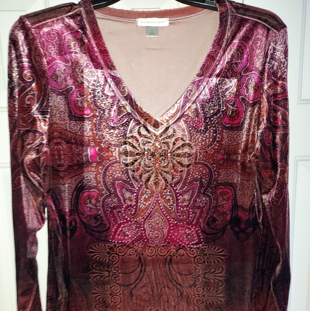 Velour Tunic Top